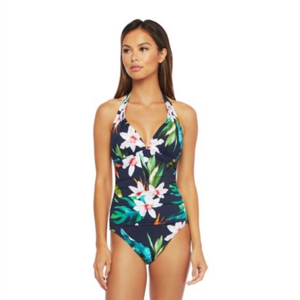 LAUREN Ralph Lauren Halter Tropical 1 Piece - Picture 6 of 8